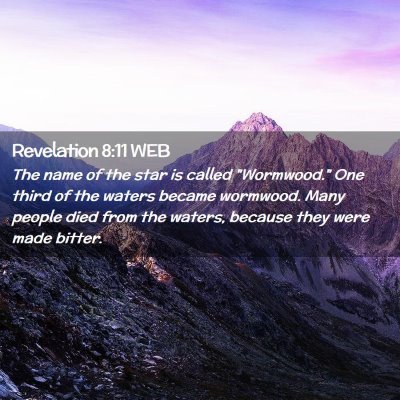Picture 02 - Revelation 8:11 WEB - The name of the star is called 