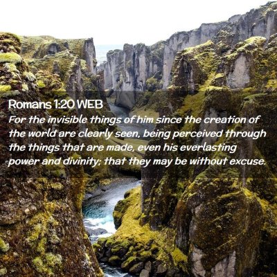 Picture 02 - Romans 1:20 WEB - For the invisible things of him since the - Bible Verse Picture