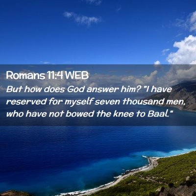 Picture 02 - Romans 11:4 WEB - But how does God answer him? 