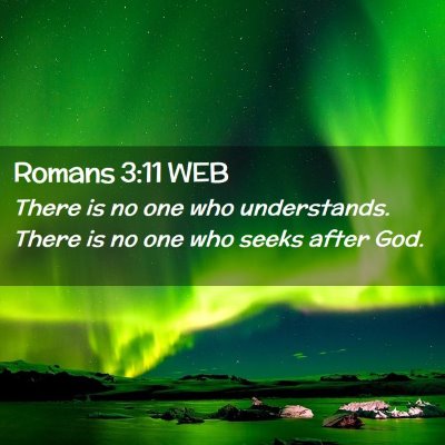 Picture 02 - Romans 3:11 WEB - There is no one who understands. There is no one - Bible Verse Picture