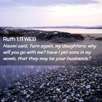 Picture 02 - Ruth 1:11 WEB - Naomi said, Turn again, my daughters: why will - Bible Verse Picture