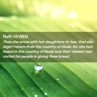 Picture 02 - Ruth 1:6 WEB - Then she arose with her daughters-in-law, that - Bible Verse Picture