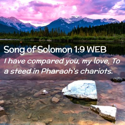 Picture 02 - Song of Solomon 1:9 WEB - I have compared you, my love, To a steed in - Bible Verse Picture