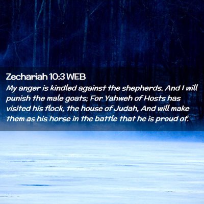 Picture 02 - Zechariah 10:3 WEB - My anger is kindled against the shepherds, And I - Bible Verse Picture