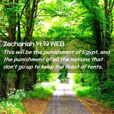 Picture 02 - Zechariah 14:19 WEB - This will be the punishment of Egypt, and the - Bible Verse Picture