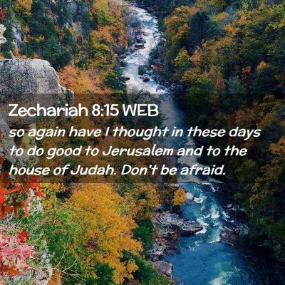 Picture 02 - Zechariah 8:15 WEB - so again have I thought in these days to do good - Bible Verse Picture