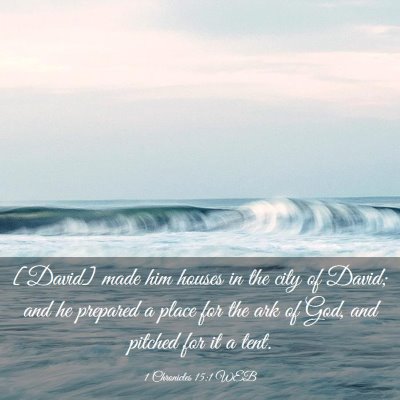 Picture 03 - 1 Chronicles 15:1 WEB - [David] made him houses in the city of David; and - Bible Verse Picture