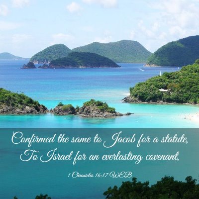 Picture 03 - 1 Chronicles 16:17 WEB - Confirmed the same to Jacob for a statute, To - Bible Verse Picture