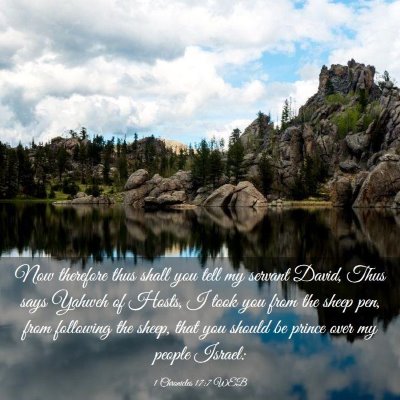 Picture 03 - 1 Chronicles 17:7 WEB - Now therefore thus shall you tell my servant - Bible Verse Picture