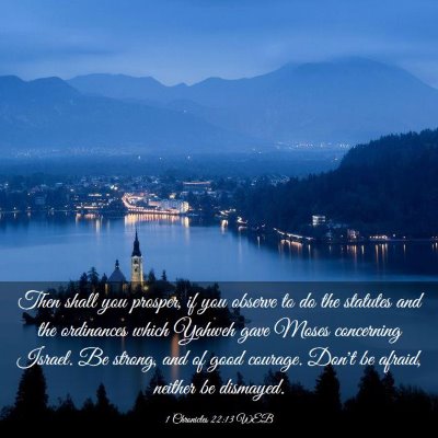 Picture 03 - 1 Chronicles 22:13 WEB - Then shall you prosper, if you observe to do the - Bible Verse Picture