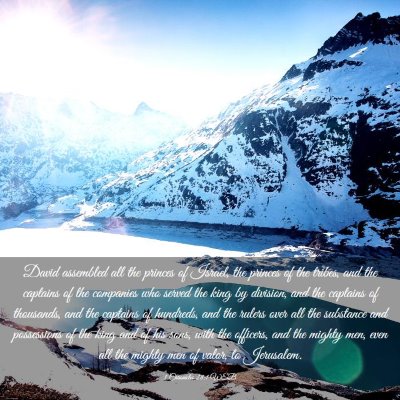 Picture 03 - 1 Chronicles 28:1 WEB - David assembled all the princes of Israel, the - Bible Verse Picture