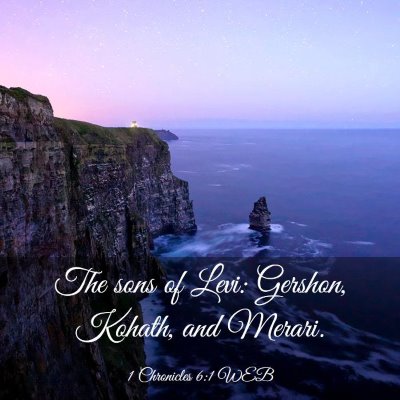Picture 03 - 1 Chronicles 6:1 WEB - The sons of Levi: Gershon, Kohath, and - Bible Verse Picture