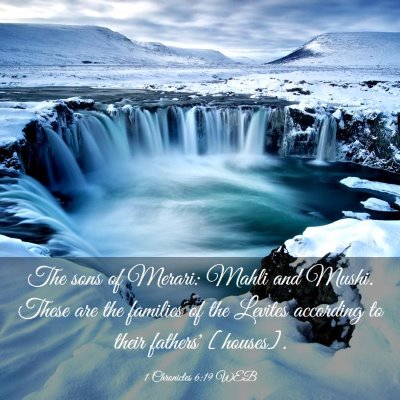 Picture 03 - 1 Chronicles 6:19 WEB - The sons of Merari: Mahli and Mushi. These are - Bible Verse Picture
