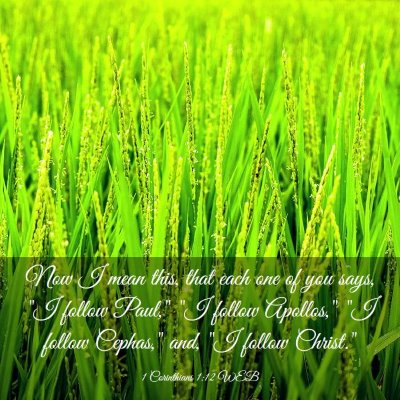 Picture 03 - 1 Corinthians 1:12 WEB - Now I mean this, that each one of you says, 