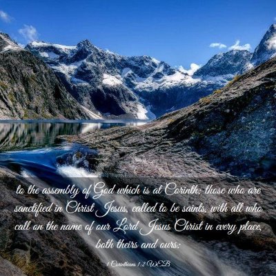Picture 03 - 1 Corinthians 1:2 WEB - to the assembly of God which is at Corinth; those - Bible Verse Picture