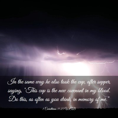 Picture 03 - 1 Corinthians 11:25 WEB - In the same way he also took the cup, after - Bible Verse Picture