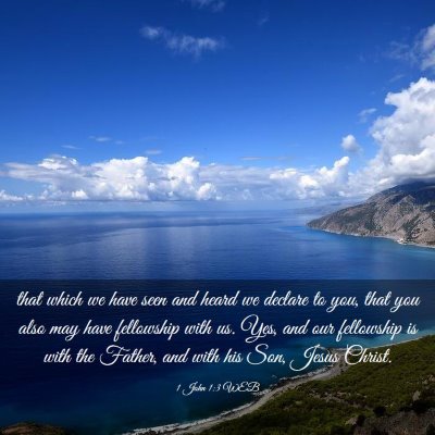 Picture 03 - 1 John 1:3 WEB - that which we have seen and heard we declare to - Bible Verse Picture