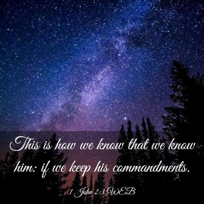 Picture 03 - 1 John 2:3 WEB - This is how we know that we know him: if we keep - Bible Verse Picture