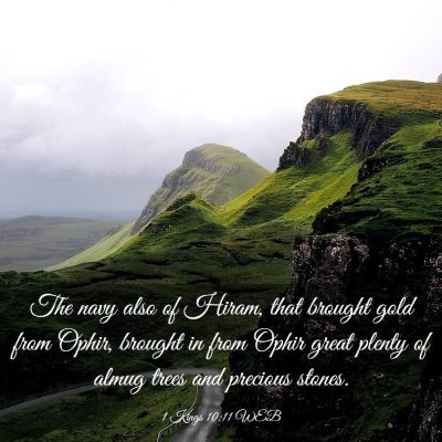 Picture 03 - 1 Kings 10:11 WEB - The navy also of Hiram, that brought gold from - Bible Verse Picture