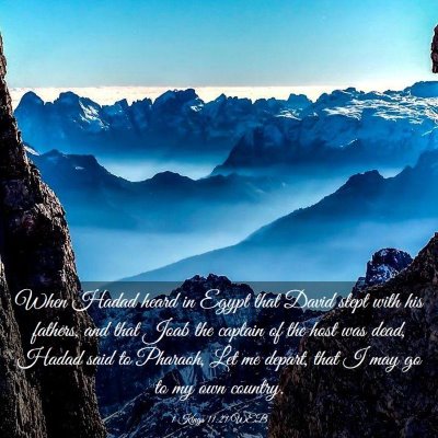 Picture 03 - 1 Kings 11:21 WEB - When Hadad heard in Egypt that David slept with - Bible Verse Picture