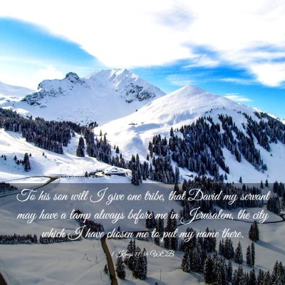 Picture 03 - 1 Kings 11:36 WEB - To his son will I give one tribe, that David my - Bible Verse Picture