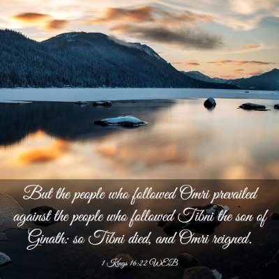 Picture 03 - 1 Kings 16:22 WEB - But the people who followed Omri prevailed - Bible Verse Picture