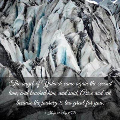 Picture 03 - 1 Kings 19:7 WEB - The angel of Yahweh came again the second time, - Bible Verse Picture