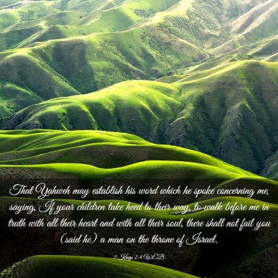 Picture 03 - 1 Kings 2:4 WEB - That Yahweh may establish his word which he spoke - Bible Verse Picture