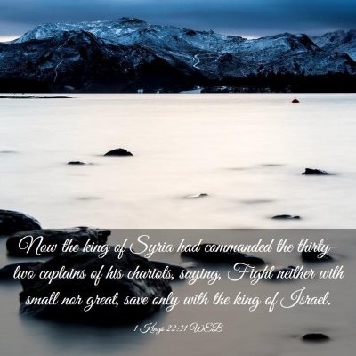 Picture 03 - 1 Kings 22:31 WEB - Now the king of Syria had commanded the - Bible Verse Picture