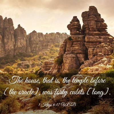 Picture 03 - 1 Kings 6:17 WEB - The house, that is, the temple before [the - Bible Verse Picture