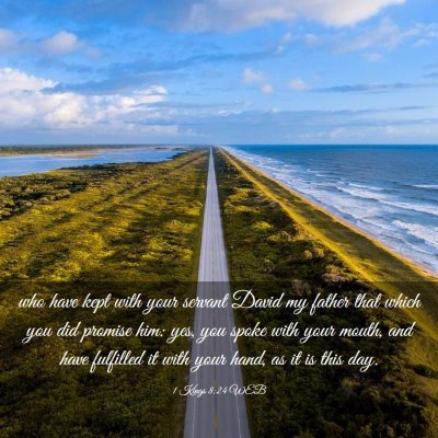 Picture 03 - 1 Kings 8:24 WEB - who have kept with your servant David my father - Bible Verse Picture