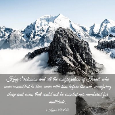 Picture 03 - 1 Kings 8:5 WEB - King Solomon and all the congregation of Israel, - Bible Verse Picture