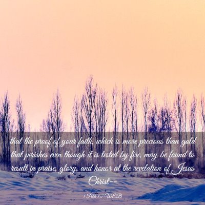 Picture 03 - 1 Peter 1:7 WEB - that the proof of your faith, which is more - Bible Verse Picture