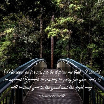 Picture 03 - 1 Samuel 12:23 WEB - Moreover as for me, far be it from me that I - Bible Verse Picture