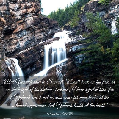 Picture 03 - 1 Samuel 16:7 WEB - But Yahweh said to Samuel, 