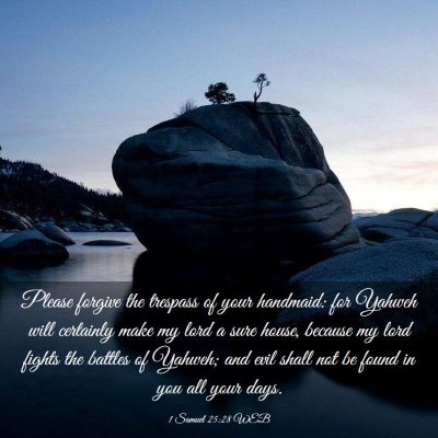 Picture 03 - 1 Samuel 25:28 WEB - Please forgive the trespass of your handmaid: for - Bible Verse Picture