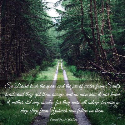 Picture 03 - 1 Samuel 26:12 WEB - So David took the spear and the jar of water from - Bible Verse Picture