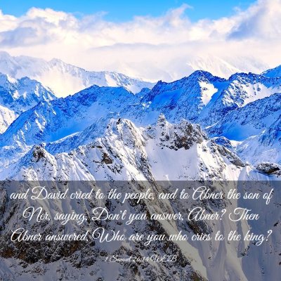 Picture 03 - 1 Samuel 26:14 WEB - and David cried to the people, and to Abner the - Bible Verse Picture