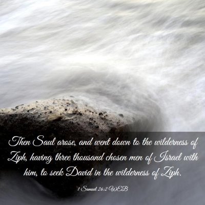 Picture 03 - 1 Samuel 26:2 WEB - Then Saul arose, and went down to the wilderness - Bible Verse Picture