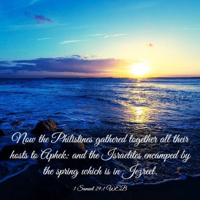Picture 03 - 1 Samuel 29:1 WEB - Now the Philistines gathered together all their - Bible Verse Picture