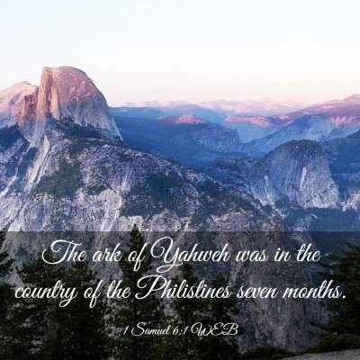 Picture 03 - 1 Samuel 6:1 WEB - The ark of Yahweh was in the country of the - Bible Verse Picture