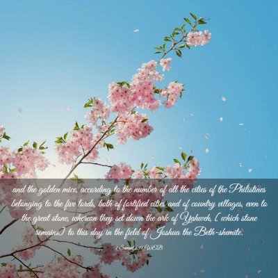 Picture 03 - 1 Samuel 6:18 WEB - and the golden mice, according to the number of - Bible Verse Picture