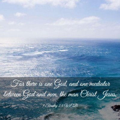 Picture 03 - 1 Timothy 2:5 WEB - For there is one God, and one mediator between - Bible Verse Picture