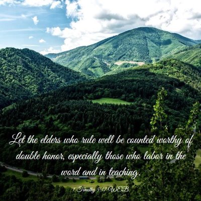 Picture 03 - 1 Timothy 5:17 WEB - Let the elders who rule well be counted worthy of - Bible Verse Picture
