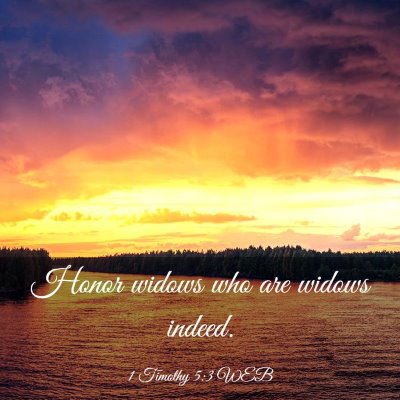 Picture 03 - 1 Timothy 5:3 WEB - Honor widows who are widows - Bible Verse Picture
