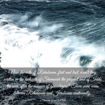 Picture 03 - 2 Chronicles 12:15 WEB - Now the acts of Rehoboam, first and last, aren't - Bible Verse Picture