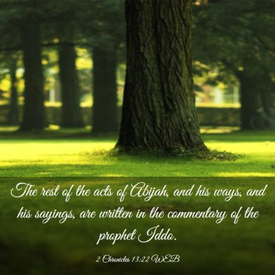 Picture 03 - 2 Chronicles 13:22 WEB - The rest of the acts of Abijah, and his ways, and - Bible Verse Picture