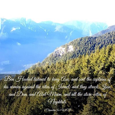 Picture 03 - 2 Chronicles 16:4 WEB - Ben Hadad listened to king Asa, and sent the - Bible Verse Picture