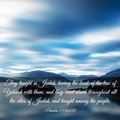 Picture 03 - 2 Chronicles 17:9 WEB - They taught in Judah, having the book of the law - Bible Verse Picture