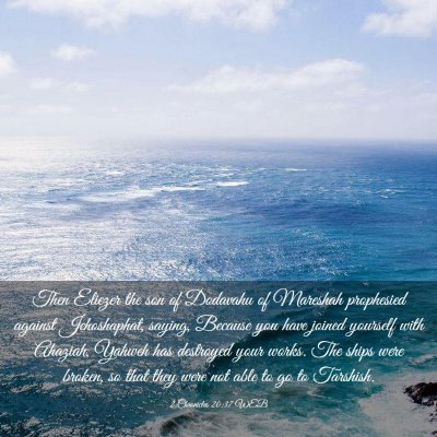 Picture 03 - 2 Chronicles 20:37 WEB - Then Eliezer the son of Dodavahu of Mareshah - Bible Verse Picture